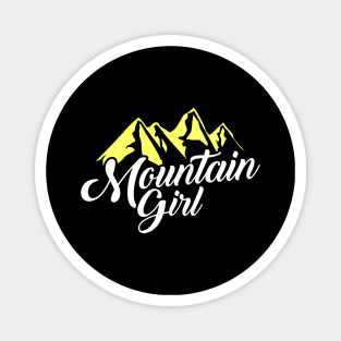 Cute Mountain Girl Hiking Hiker Adventure Nature Magnet